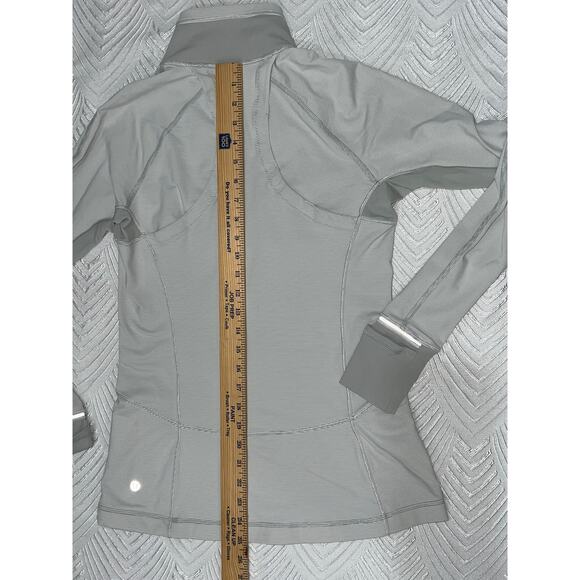 Lululemon Race With Grace 1/2 Zip Size 6 White Silver Spoon, Slim Fit Sale!!! - Picture 14 of 15